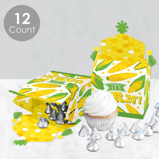 Big Dot of Happiness It's Corn - Treat Box Party Favors - Fall Harvest Party Goodie Gable Boxes - Set of 12 {4}