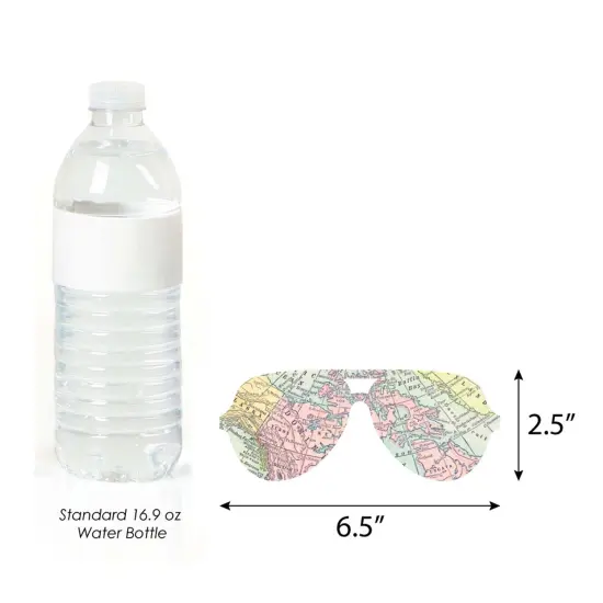 Big Dot of Happiness World Awaits Glasses & Masks - Paper Card Stock Travel Themed Party Photo Booth Props Kit - 10 Count {3}