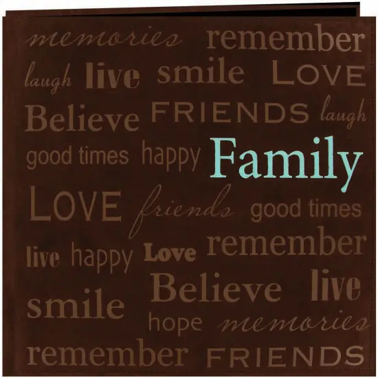 Pioneer Text Faux Suede Post Bound Album 12"X12"-Family {1}