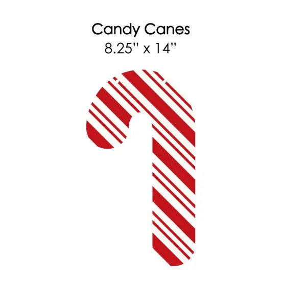 Big Dot of Happiness Hanging Candy Cane - Outdoor Hanging Decor - Holiday and Christmas Party Decorations - 10 Pc {7}