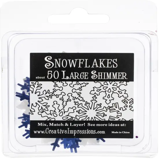 Creative Expressions Large Shimmer Snowflakes 50/Pkg-2" {1}