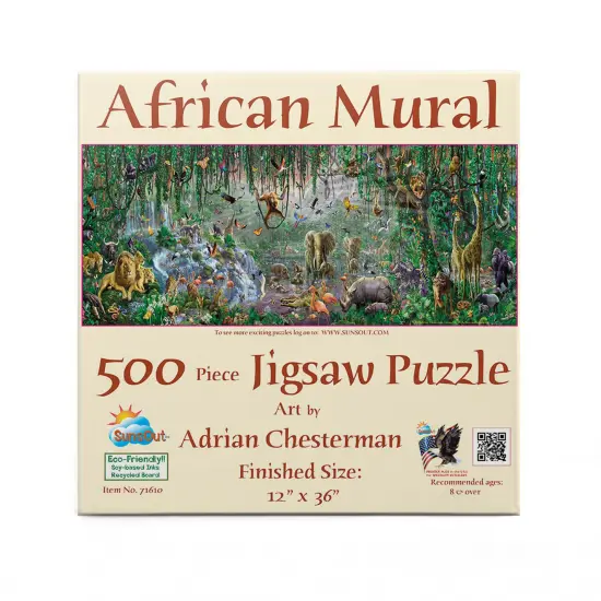Sunsout African Mural 500 pc Jigsaw Puzzle 71610 {4}