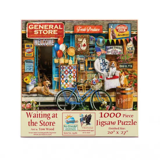 Sunsout Waiting at the Store 1000 pc Jigsaw Puzzle 29781 {4}