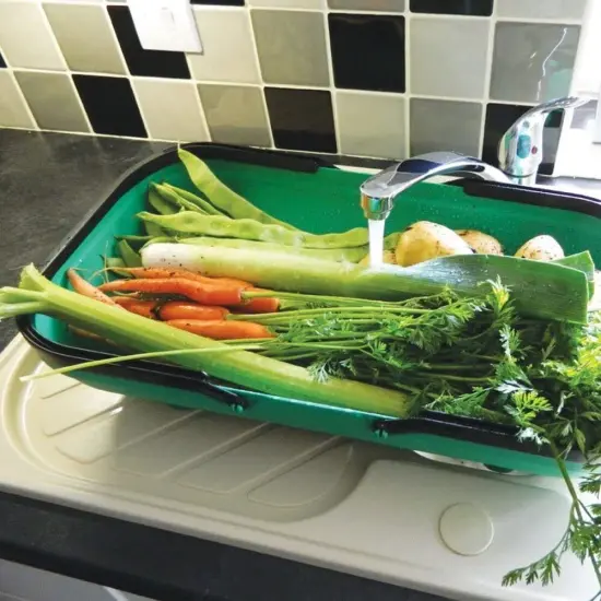 Tierra Garden GP184 Colander Trug Gather Carry and Wash Harvest Produce Green {6}