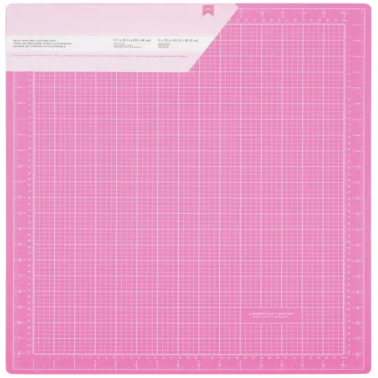 American Crafts Pink Double-Sided Self-Healing Cutting Mat-18"X24" {1}