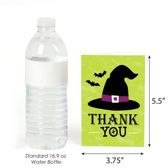 Big Dot of Happiness Happy Halloween - Witch Party Thank You Cards (8 Count) {4}