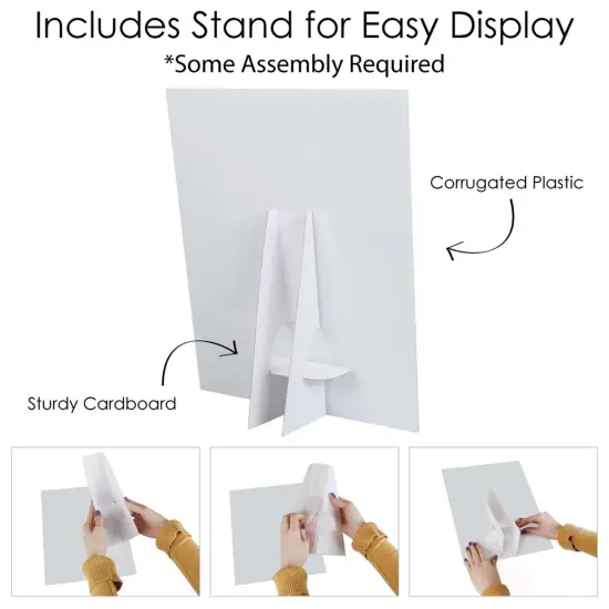 Big Dot of Happiness Guest Book Sign - Printed on Sturdy Plastic Material - 10.5 x 13.75 inches - Sign with Stand - 1 Piece {4}