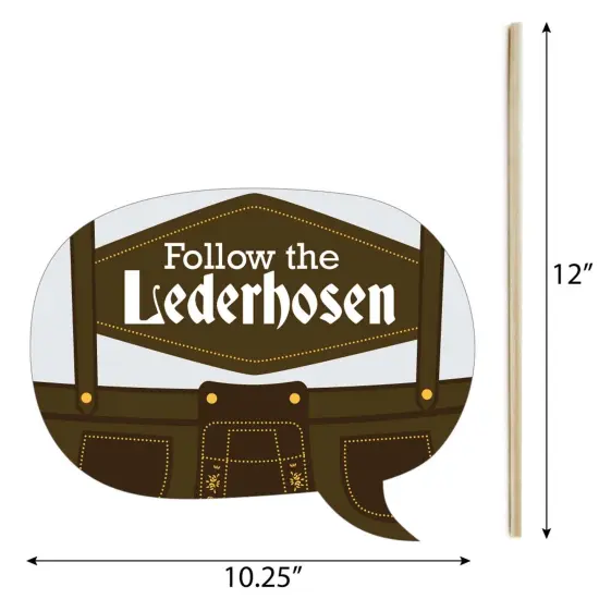 Big Dot of Happiness Funny Oktoberfest - Beer Festival Photo Booth Props Kit - 10 Piece {4}