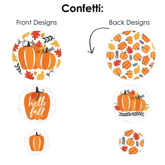 Big Dot of Happiness Fall Pumpkin - Halloween or Thanksgiving Party Decor and Confetti - Terrific Table Centerpiece Kit - Set of 30 {7}