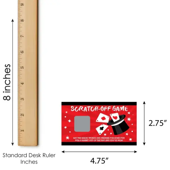 Big Dot of Happiness Ta-Da, Magic Show - Magical Birthday Party Game Scratch Off Cards - 22 Count {7}