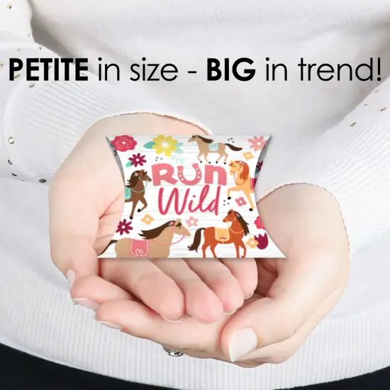 Big Dot of Happiness Run Wild Horses - Favor Gift Boxes - Pony Birthday Party Petite Pillow Boxes - Set of 20 {4}