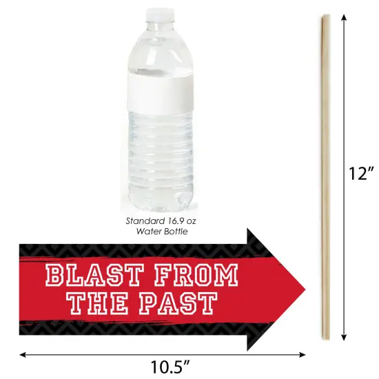 Big Dot of Happiness Funny Reunited Red - School Class Reunion Party Photo Booth Props Kit - 10 Piece {4}