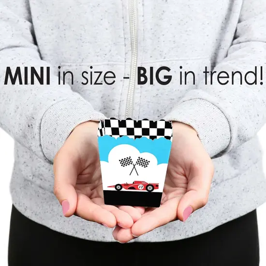 Big Dot of Happiness Let's Go Racing - Racecar - Party Mini Favor Boxes - Race Car Birthday Party or Baby Shower Treat Candy Boxes - Set of 12 {6}