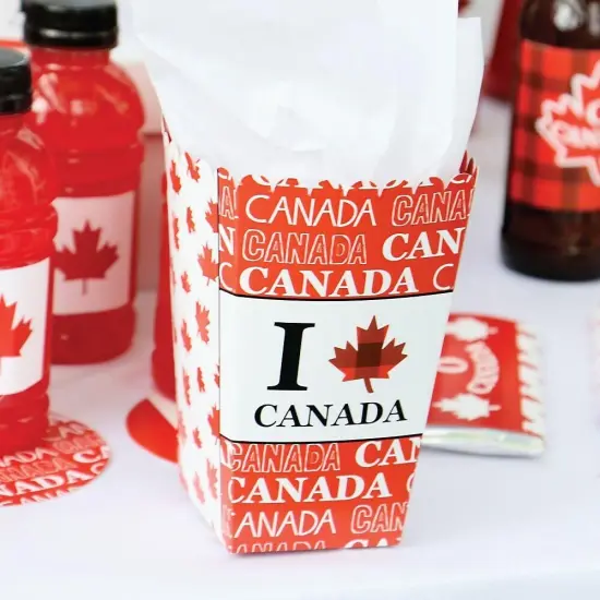 Big Dot of Happiness Canada Day - Canadian Party Favor Popcorn Treat Boxes - Set of 12 {7}