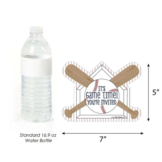 Big Dot of Happiness Batter Up - Baseball - Shaped Fill-in Invitations - Baby Shower or Birthday Party Invitation Cards with Envelopes - Set of 12 {6}