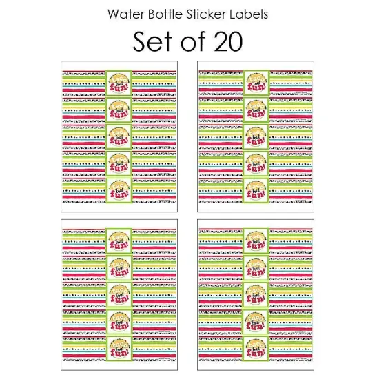 Big Dot of Happiness Taco 'Bout Fun - Fiesta Water Bottle Sticker Labels - Set of 20 {4}