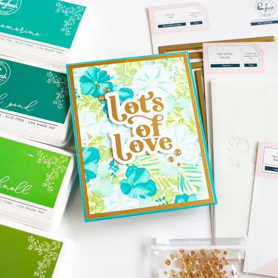 Pinkfresh Studio Hot Foil Plate & Die Set-Lots Of Love {4}