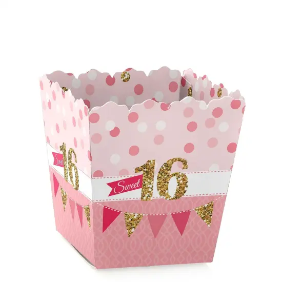 Big Dot of Happiness Sweet 16 - Party Mini Favor Boxes - Birthday Party Treat Candy Boxes - Set of 12 {1}