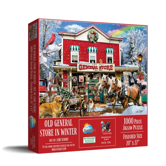 Sunsout Old General Store Winter 1000 pc Jigsaw Puzzle 35246 {3}