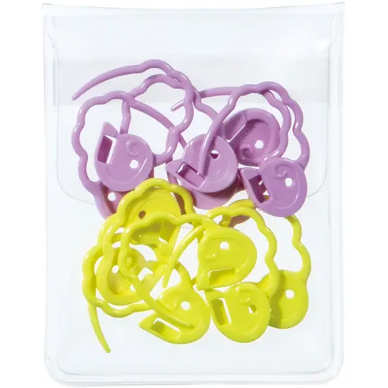Clover Quick Locking Stitch Markers-Large 12/Pkg {2}