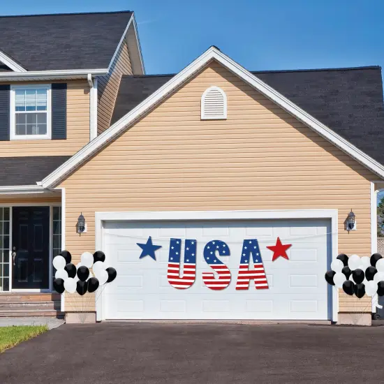 Big Dot of Happiness Stars & Stripes - Large Memorial Day, 4th of July and Labor Day Patriotic Party Decorations - USA - Outdoor Letter Banner {3}