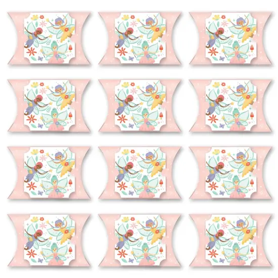 Big Dot of Happiness Let's Be Fairies - Favor Gift Boxes - Fairy Garden Birthday Party Large Pillow Boxes - Set of 12 {6}
