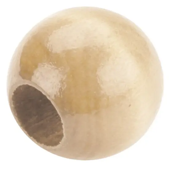 Pepperell Round Wood Beads 20mm 8/Pkg {1}