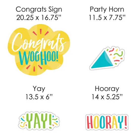 Big Dot of Happiness Congrats - Yard Sign and Outdoor Lawn Decorations - Congratulations Yard Signs - Set of 8 {7}