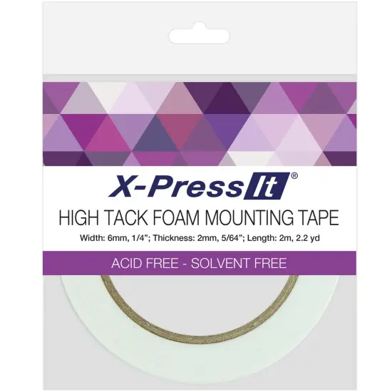 X-Press It High Tack Foam Mounting Tape-.25"X2.2yd {1}