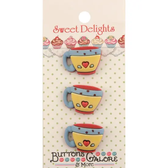 Buttons Galore Sweet Delights Buttons-Coffee Cups {1}
