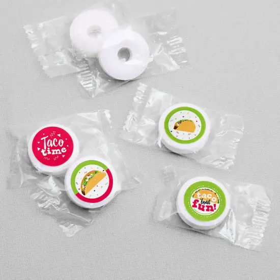 Big Dot of Happiness Taco 'Bout Fun - Fiesta Round Candy Sticker Favors - Labels Fits Chocolate Candy (1 sheet of 108) {4}