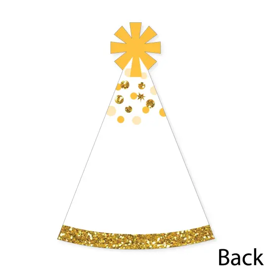 Big Dot of Happiness Golden Birthday - Shaped Thank You Cards - Happy Birthday Party Thank You Note Cards with Envelopes - Set of 12 {6}