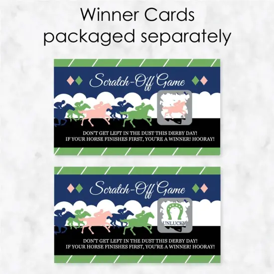 Big Dot of Happiness Kentucky Horse Derby - Horse Race Party Game Scratch Off Cards - 22 Count {6}