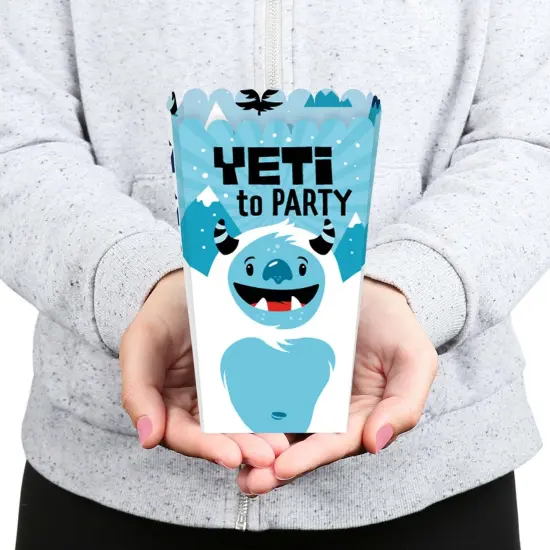 Big Dot of Happiness Yeti to Party - Abominable Snowman Party or Birthday Party Favor Popcorn Treat Boxes - Set of 12 {6}