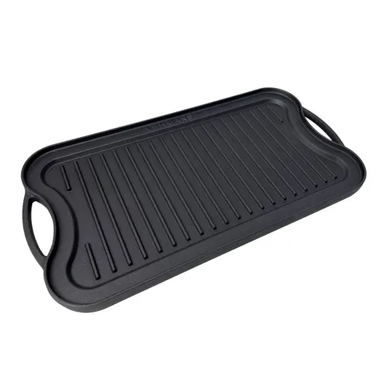 Lehman's Cast Iron Griddle Cookware Nitrogen Hardened Double Sided 20 inch {7}