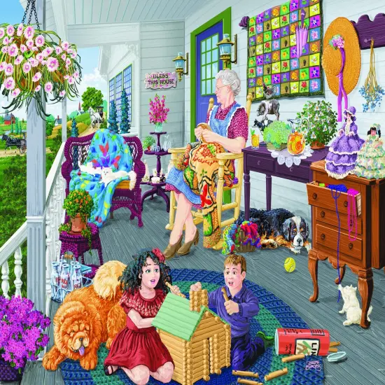 Sunsout A Visit to Grandma's 1000 pc Mothers Day Jigsaw Puzzle 38980 {1}