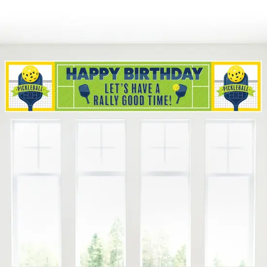 Big Dot of Happiness Let&rsquo;s Rally - Pickleball - Happy Birthday Decorations Party Banner {6}