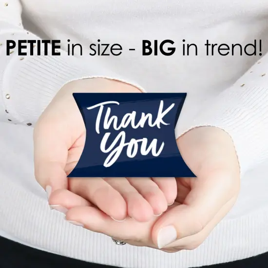 Big Dot of Happiness Navy Blue Elegantly Simple - Favor Gift Boxes - Guest Party Favors Petite Pillow Boxes - Set of 20 {4}