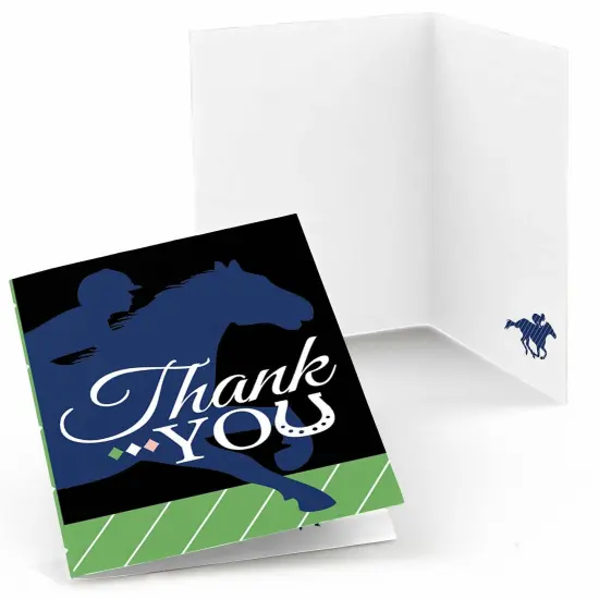 Big Dot of Happiness Kentucky Horse Derby - Horse Race Party Thank You Cards (8 count) {1}