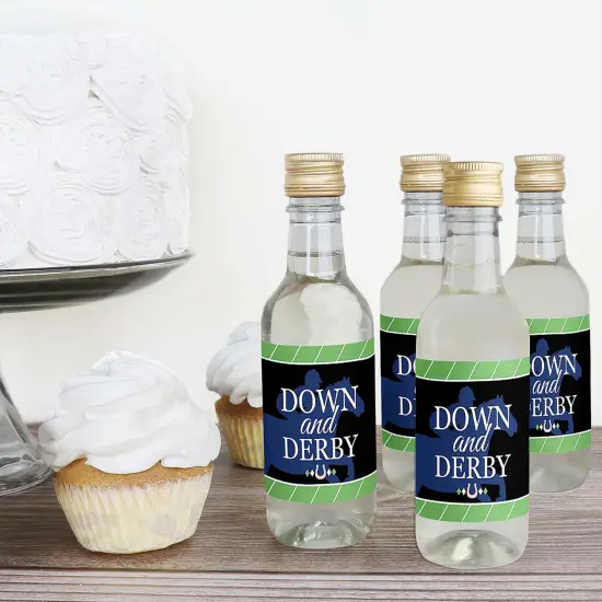 Big Dot of Happiness Kentucky Horse Derby - Mini Wine and Champagne Bottle Label Stickers - Horse Race Party Favor Gift for Women and Men - Set of 16 {4}