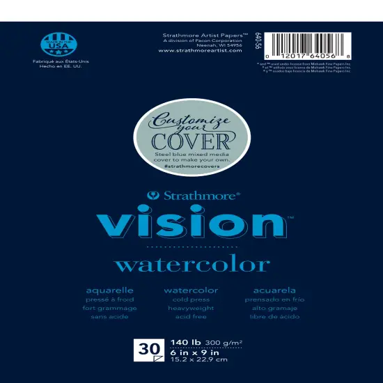 Strathmore Vision Cold Press Watercolor Pad 6"X9"-140lb, 30 Sheets {1}