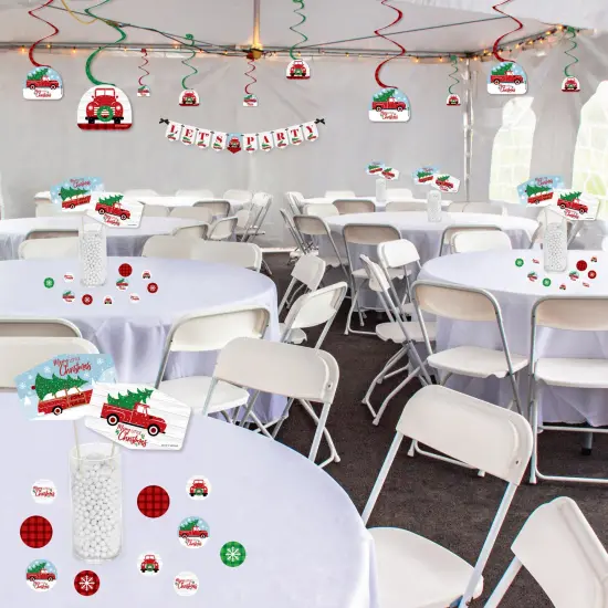 Big Dot of Happiness Merry Little Christmas Tree - Red Truck and Car Christmas Party Supplies Decoration Kit - Decor Galore Party Pack - 51 Pieces {4}