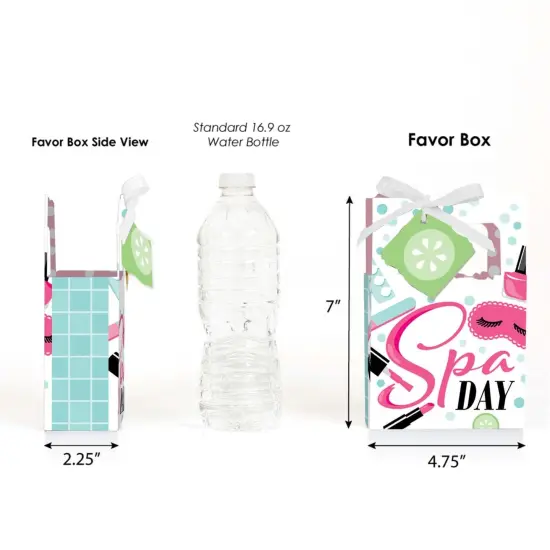 Big Dot of Happiness Spa Day - Girls Makeup Party Favor Boxes - Set of 12 {3}