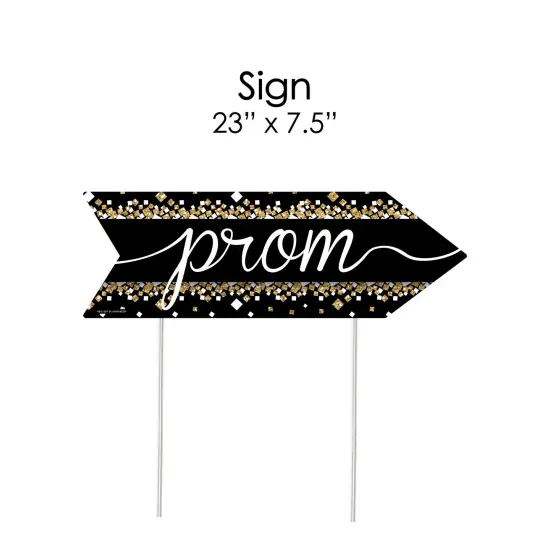 Big Dot of Happiness Prom - Arrow Prom Night Party Direction Signs - Double Sided Outdoor Yard Signs - Set of 6 {7}