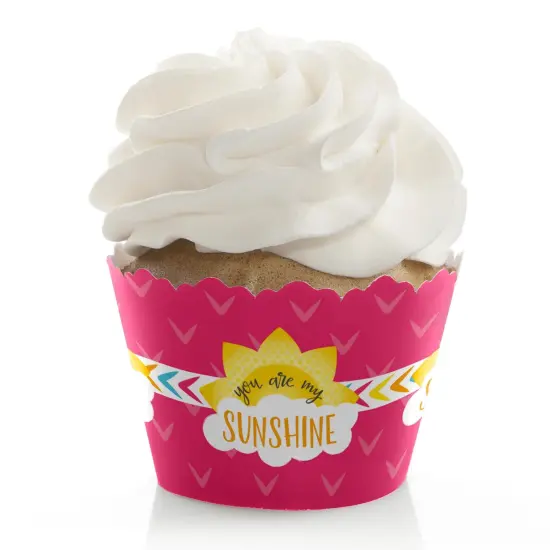 Big Dot of Happiness You Are My Sunshine - Baby Shower or Birthday Party Decorations - Party Cupcake Wrappers - Set of 12 {1}