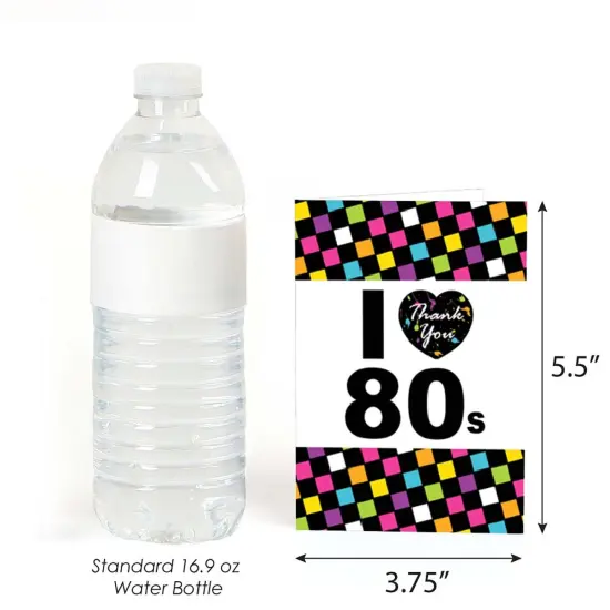 Big Dot of Happiness 80's Retro - Totally 1980s Party Thank You Cards (8 count) {4}