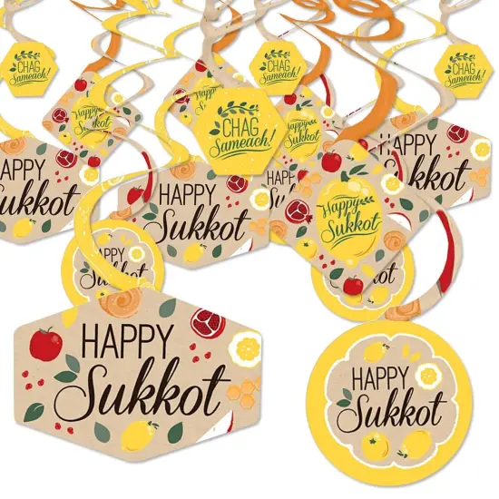 Big Dot of Happiness Sukkot - Sukkah Hanging Decor - Party Decoration Swirls - Set of 40 {1}