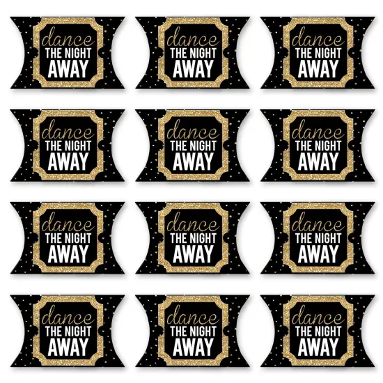 Big Dot of Happiness Prom - Favor Gift Boxes - Prom Night Party Large Pillow Boxes - Set of 12 {6}