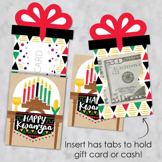 Big Dot of Happiness Happy Kwanzaa - Heritage Holiday Party Money and Gift Card Sleeves - Nifty Gifty Card Holders - Set of 8 {4}