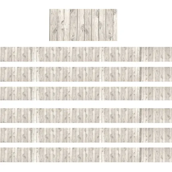 White Wood Design Straight Border Trim, 35 Feet Per Pack, 6 Packs {1}